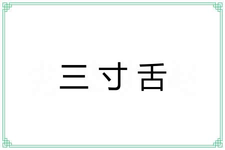 三寸舌 三寸舌