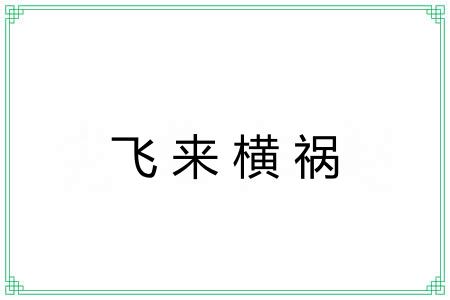 飞来横祸 飞来横祸